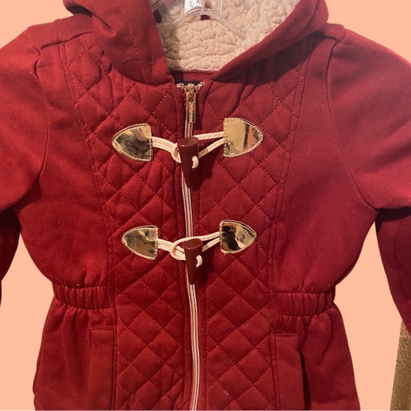 Limited Too Girls brick red Fall/Winter coat size 5/6 - Picture 2 of 3